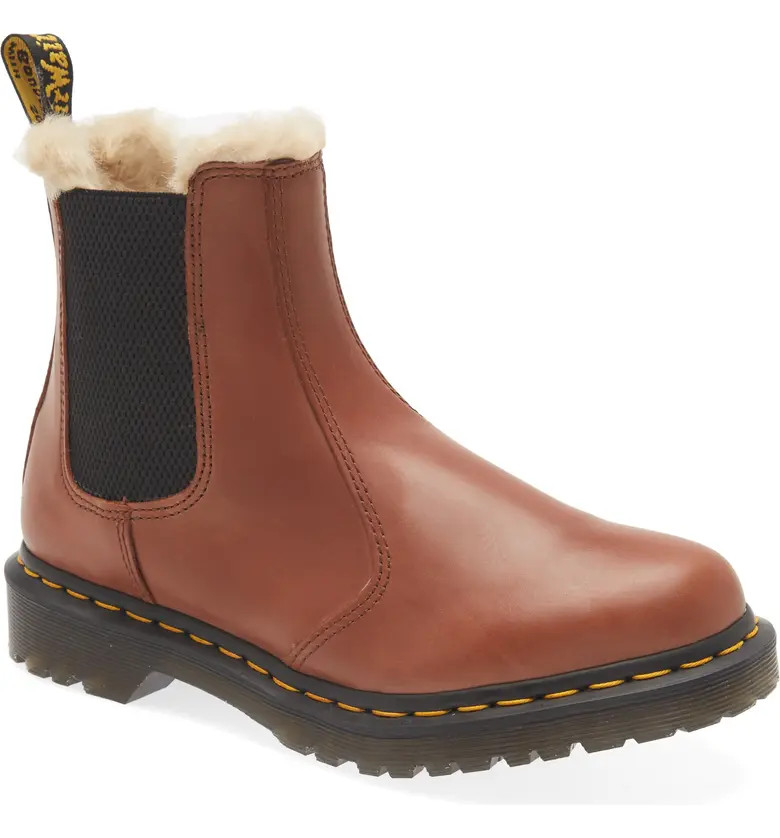 Dr. Martens 2976 Faux Shearling Chelsea Boot | Nordstrom | Nordstrom