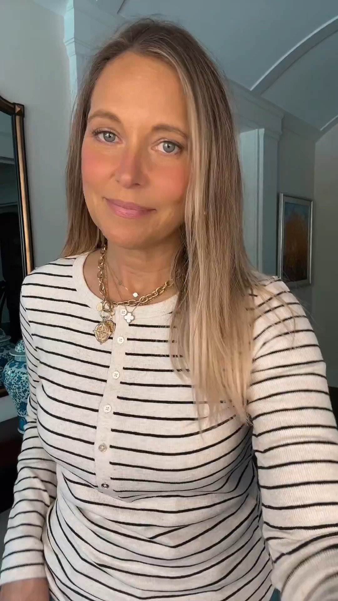 Such a simple top yet it’s something we always reach for! It’s such an easy shirt to layer under jackets and pair with trousers or jeans! An everyday basic that will become a closet staple! 

#LTKSeasonal #LTKMidsize #LTKOver40