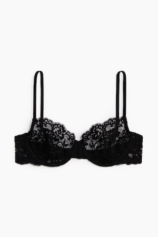 H & M - Underwire Lace Bra - Black | H&M (US + CA)