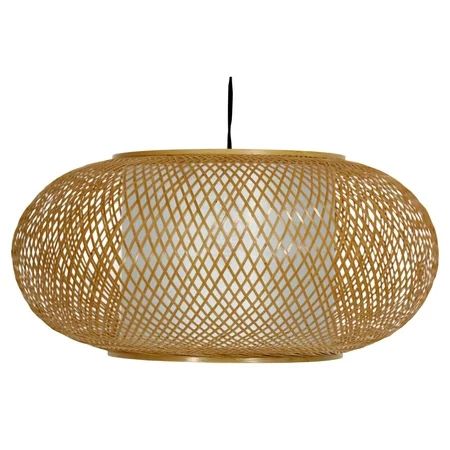 Oriental Furniture Honey Kata Japanese Ceiling Lantern | Walmart (US)