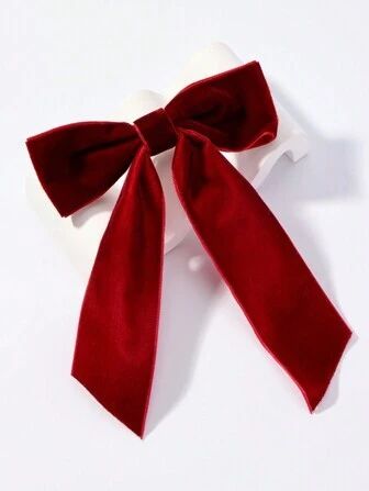 1pc Women's Velvet Bow Sweet Hair Clip, Suitable For Daily Use | SHEIN