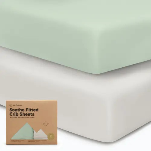 KeaBabies Soothe Fitted Crib Sheet in Sage at Nordstrom | Nordstrom