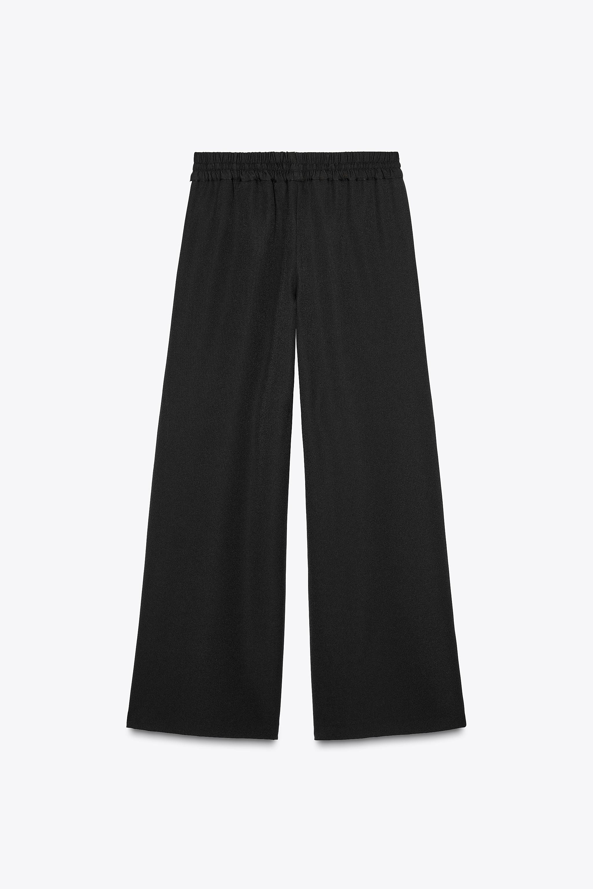 SIDE STRIPE WIDE LEG PANTS | Zara US