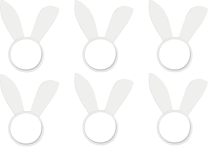 DII CAMZ38804 BUNNY EARS NAPKIN RING SET/6, Set of 6, Easter Piece | Amazon (US)