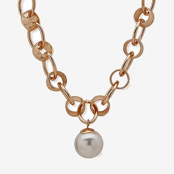 Worthington Simulated Pearl 20 Inch Cable Collar Necklace | JCPenney