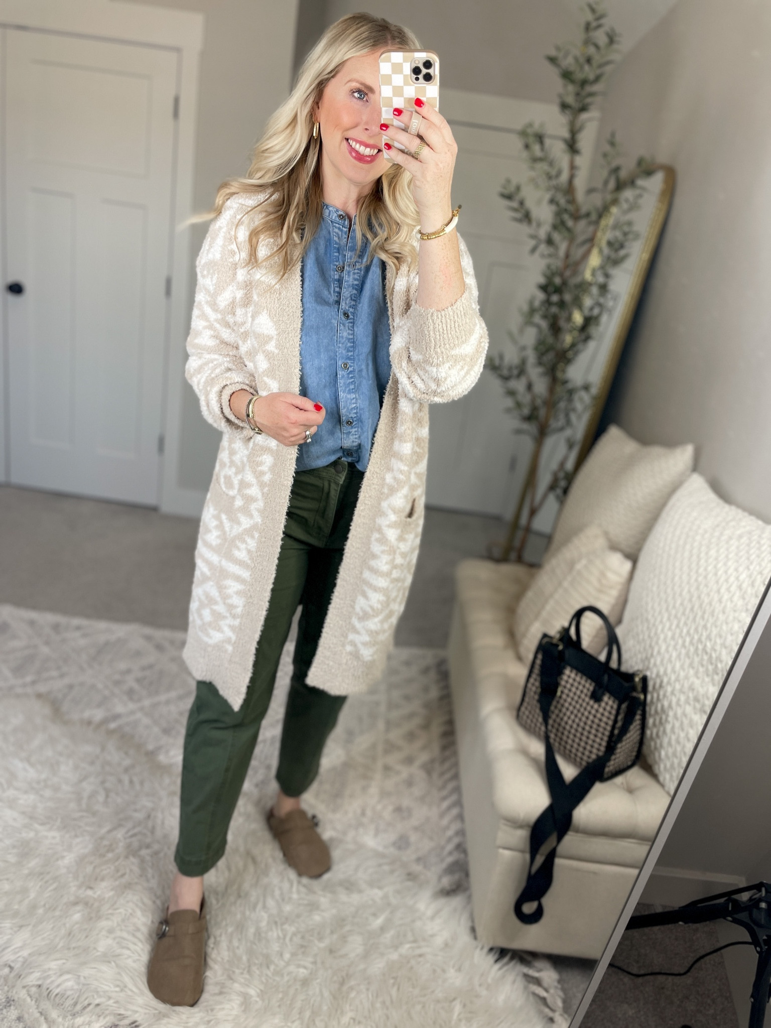 Daily try on, Walmart outfit, Walmart fashion, time and tru, blanket cardigan, denim top, utility pants 

M in both tops 

#LTKSeasonal #LTKfindsunder50 #LTKstyletip