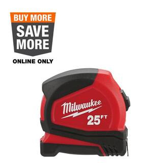 Compact 25 ft. SAE Tape Measure with Fractional Scale and 9 ft. Standout | The Home Depot
