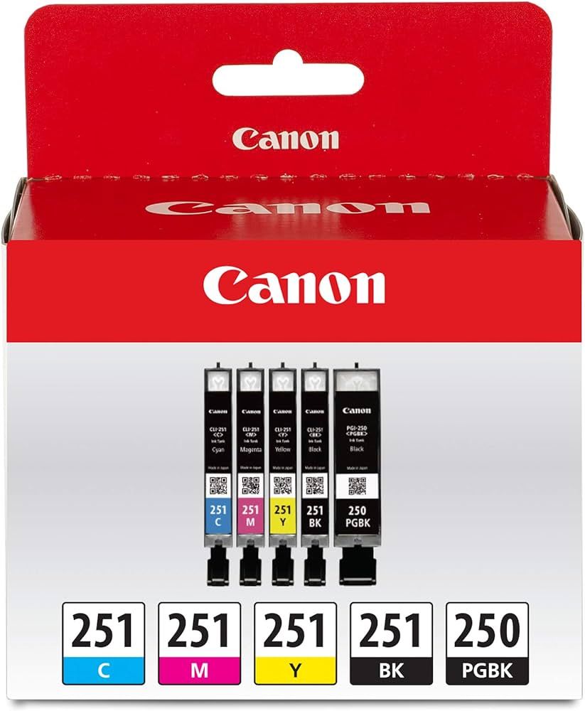 Canon PGI-250/ CLI-251 5 Color Amazon Pack | Amazon (US)