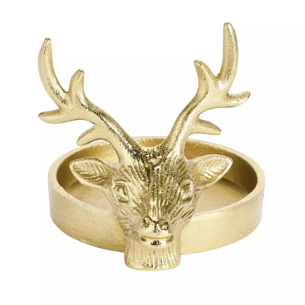 Buy Habitat Stag Pillar Candle Holder - Gold | Candle holders | Habitat | Habitat UK