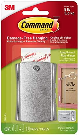 Command 17048 Wire Backed Metal - Sticky Nail and Stabiliser Strips - Silver | Amazon (UK)