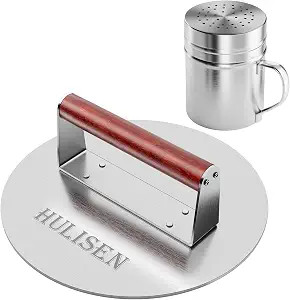 HULISEN Stainless Steel Burger Press Kit, Burger Smasher & Spice Dredge Shaker, Professional BBQ ... | Amazon (US)