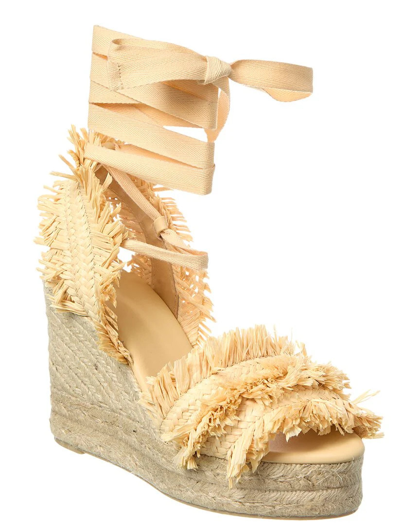 Castañer Belisa Raffia Wedge Sandal | Shop Simon