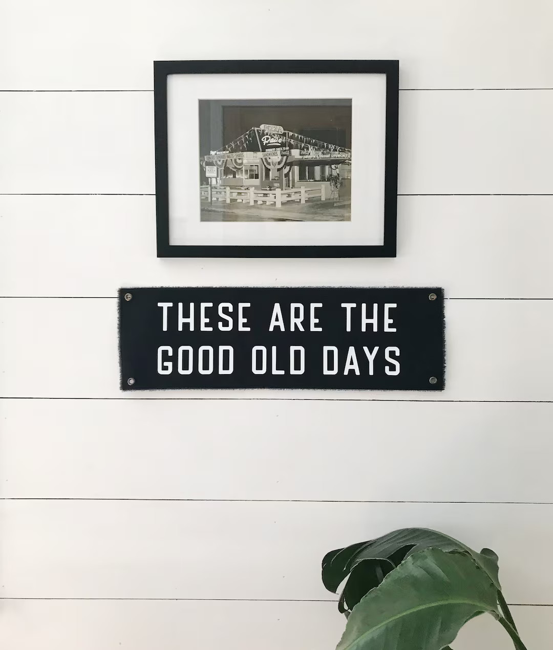 Good Old Days Sign, Hanging Canvas Banner Wall Decor, Playroom Wall Art, Living Room Decor Pennan... | Etsy (US)