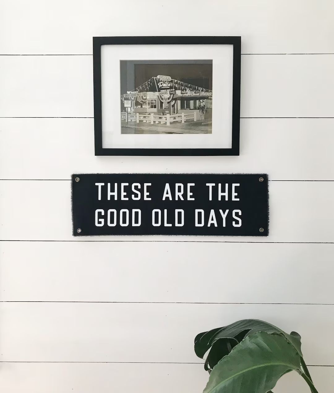 Good Old Days Sign Hanging Canvas Banner Wall Decor Playroom - Etsy | Etsy (US)