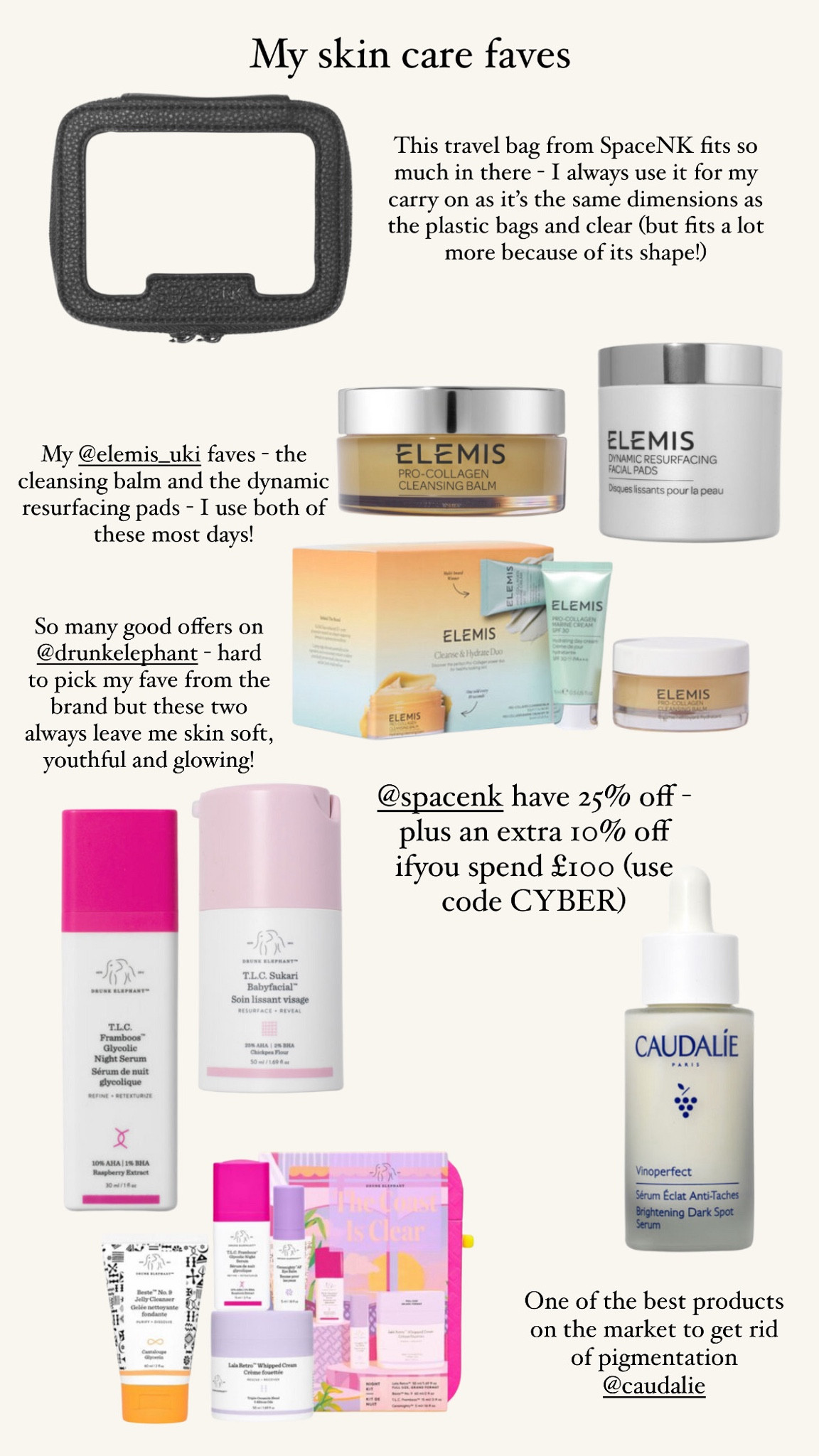 My skincare favourites in the SpaceNK 25% off sale - use code CYBER to save an extra 10% when you spend over £100

#LTKCyberWeek #LTKskincare #LTKuk