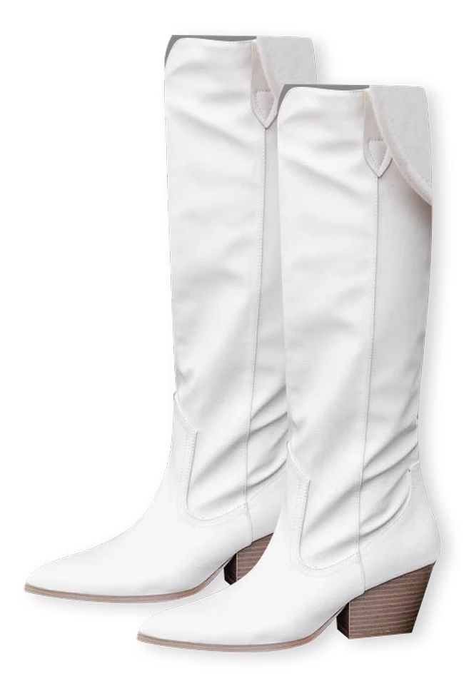 Marnie Beige Heeled Pointed Toe Boots | Pink Lily