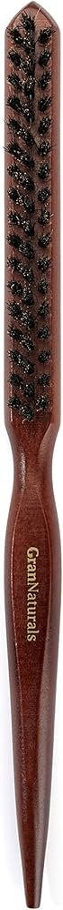GranNaturals Teasing Boar Bristle Hair Brush for Women - Slick Back Comb with Rat Tail Pick for H... | Amazon (US)