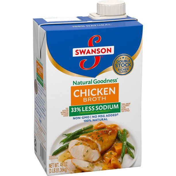 Swanson Natural Goodness Chicken Broth, 48 oz. Carton - Walmart.com | Walmart (US)