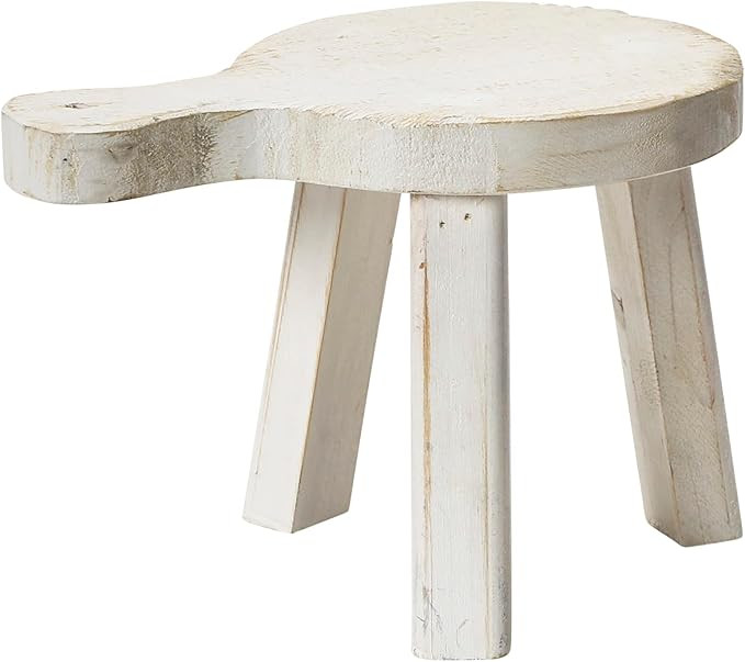 Creative Co-Op Decorative Wood Pedestal, White | Amazon (US)