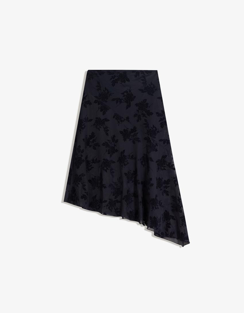 Printed midi skirt - Midi - Women | Bershka GB