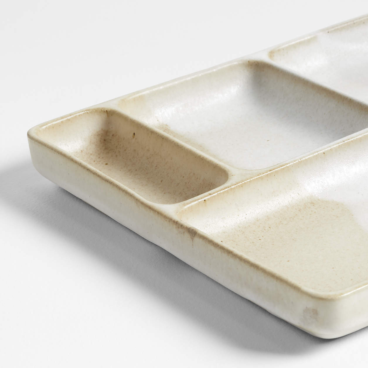 Kaito Rectangle Stoneware Bento Plate + Reviews | Crate & Barrel | Crate & Barrel