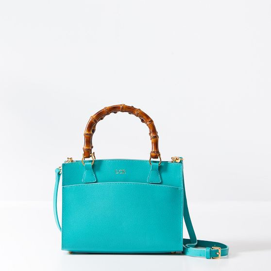 Bamboo Italian Leather Crossbody | Mark and Graham