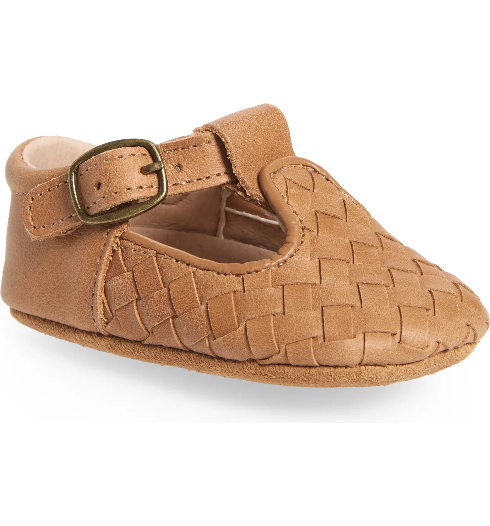 Consciously Baby Woven T-Strap Flat | Nordstrom | Nordstrom