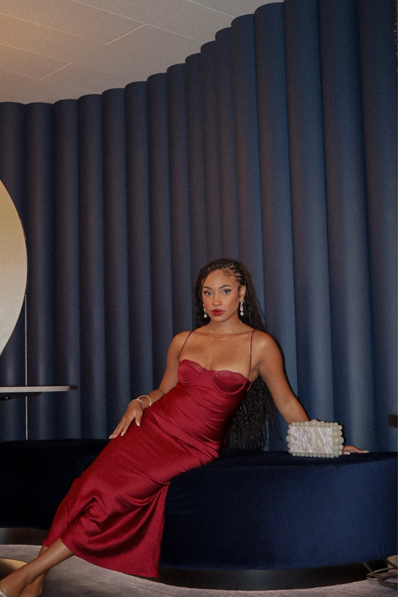 Red Wine Silk Satin Holiday Dress for Petite Women | New Years Eve Holiday Wine Colored Satin Dress  | Holiday Party Dress 

(Runs Small) 
(USE CODE : REESIE) to save $$ on the Miss Lola Website 

#LTKHoliday #LTKstyletip #LTKSeasonal