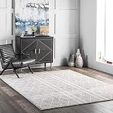 nuLOOM Sarina Diamonds Area Rug, 12' x 15', Grey | Amazon (US)