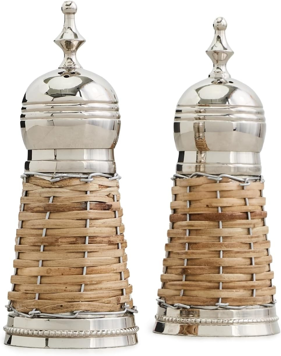 The Favorites Women's Cap Ferrat Rattan Covered Salt and Pepper | Amazon (US)