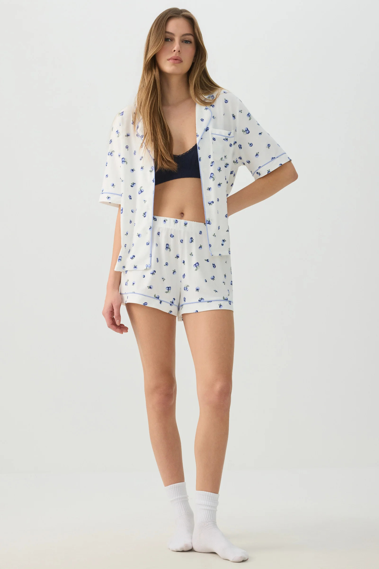 HUSHKNIT Notch Collar PJ Set | Ardene