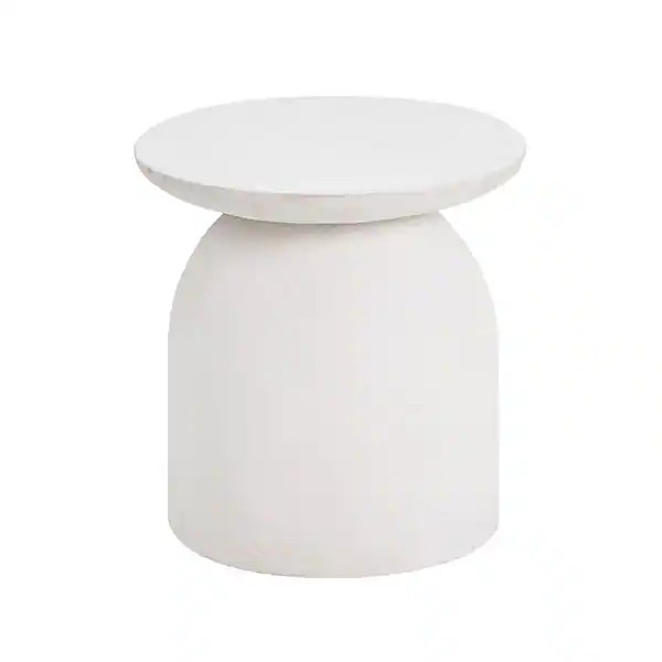 Aloe White Concrete Indoor / Outdoor Side Table | Bed Bath & Beyond