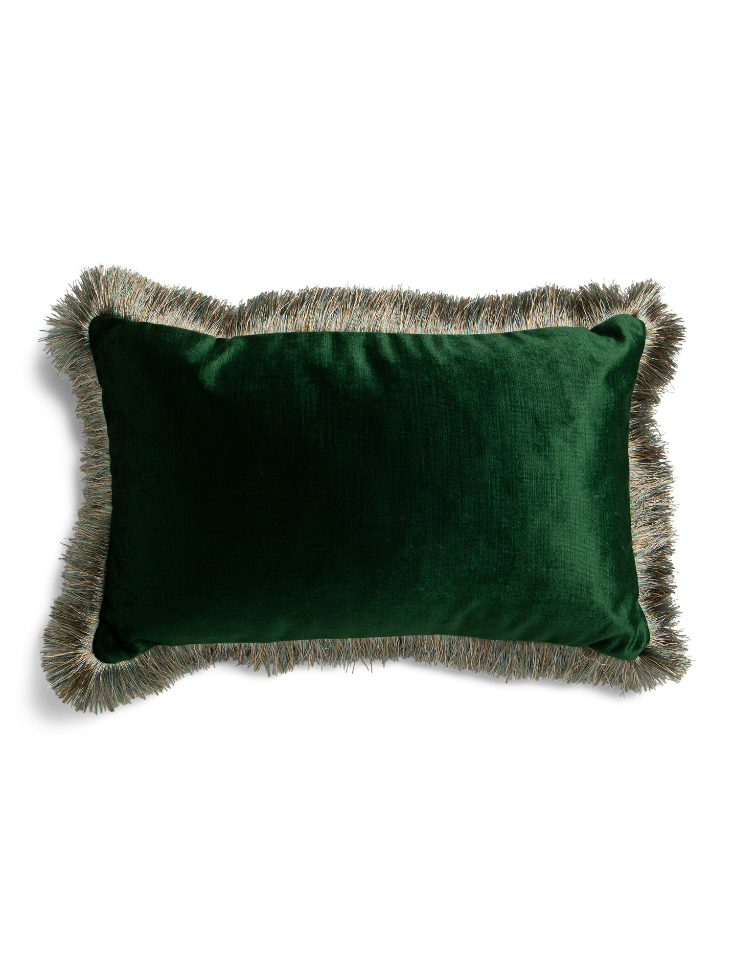 Made In Usa 13x20 Luxury Velvet Fringe Feather Filled Pillow | TJ Maxx