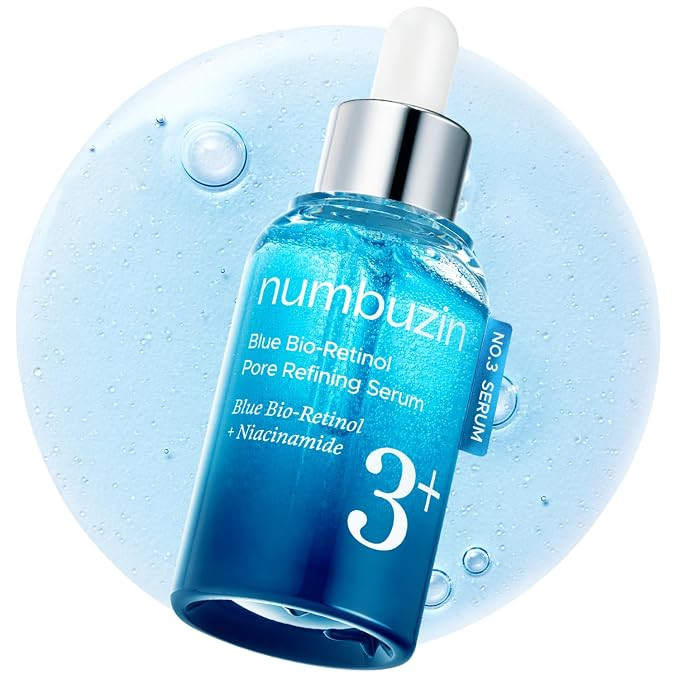 numbuzin No.3 retinol Serum | Blue Bio-Retinol Pore Refining Serum | Retinol Beginner, Tightening... | Amazon (US)