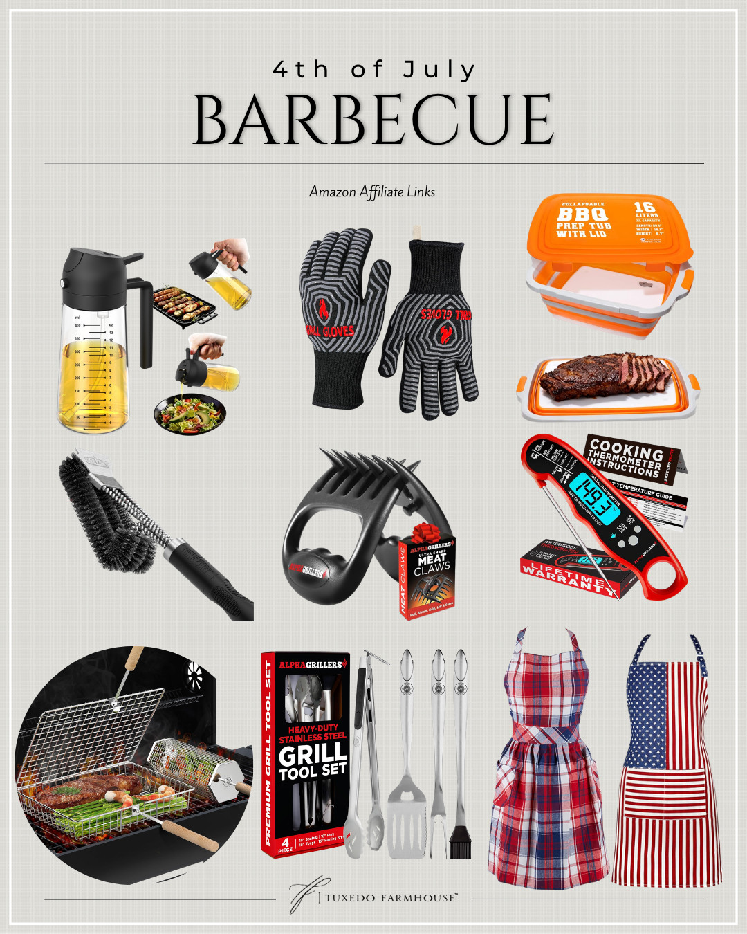 Fire up the grill—these BBQ favorites are ready for the holiday weekend! 🇺🇸 From prep tubs and grill tools to meat thermometers, oil sprayers, and festive aprons, these Amazon finds make outdoor cooking easier and more fun. Whether you're hosting a backyard barbecue or bringing a dish to share, these practical picks will help you celebrate all weekend long.

#LTKHome #LTKSeasonal #LTKAmazon #FourthOfJuly #BBQEssentials #GrillingSeason #BackyardBBQ #AmazonFinds 

 #LTKSeasonal #LTKHome #LTKSaleAlert