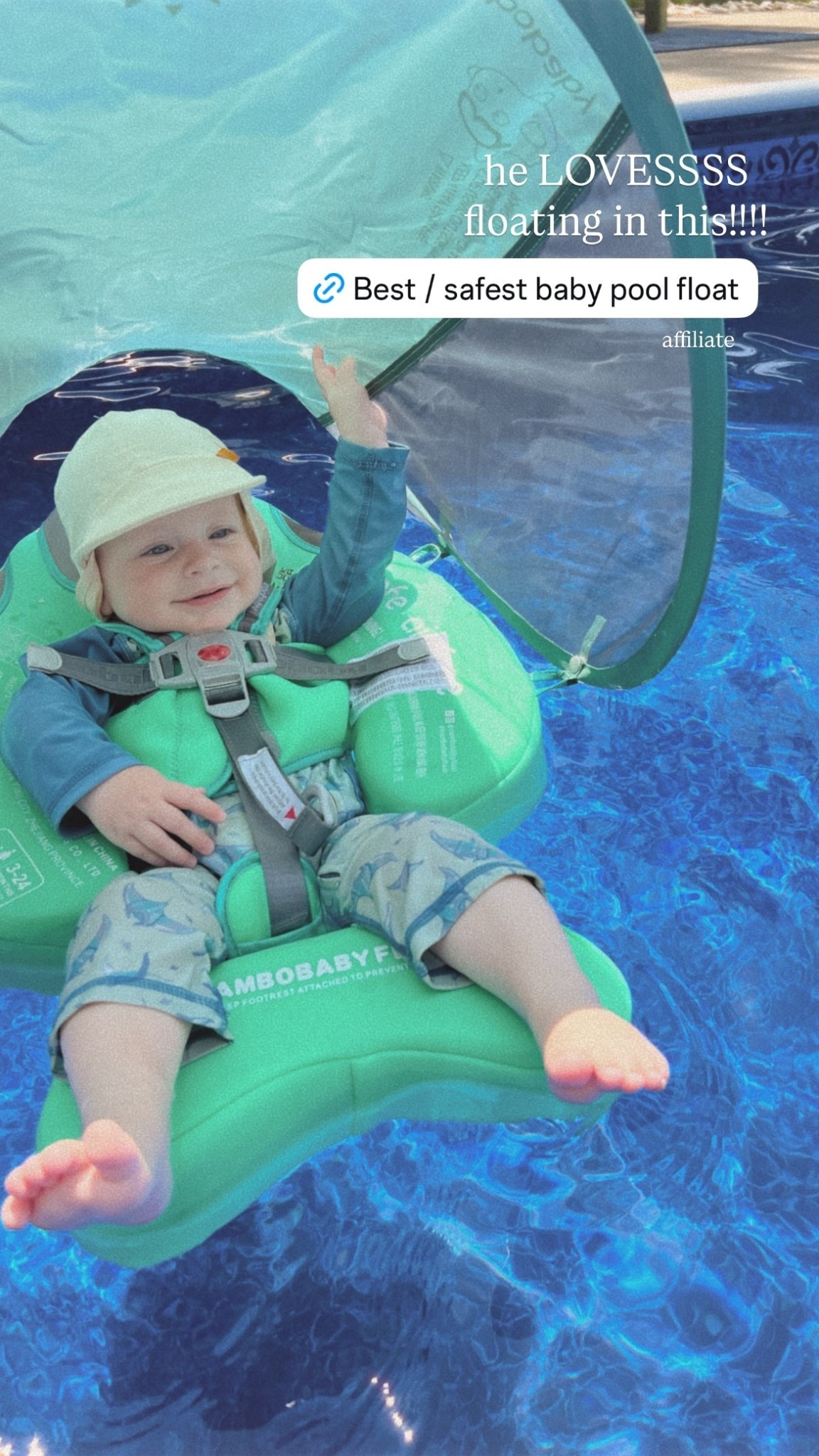 he LOVESSSS floating in this!!!! The best and safest baby pool float! 

#LTKBaby