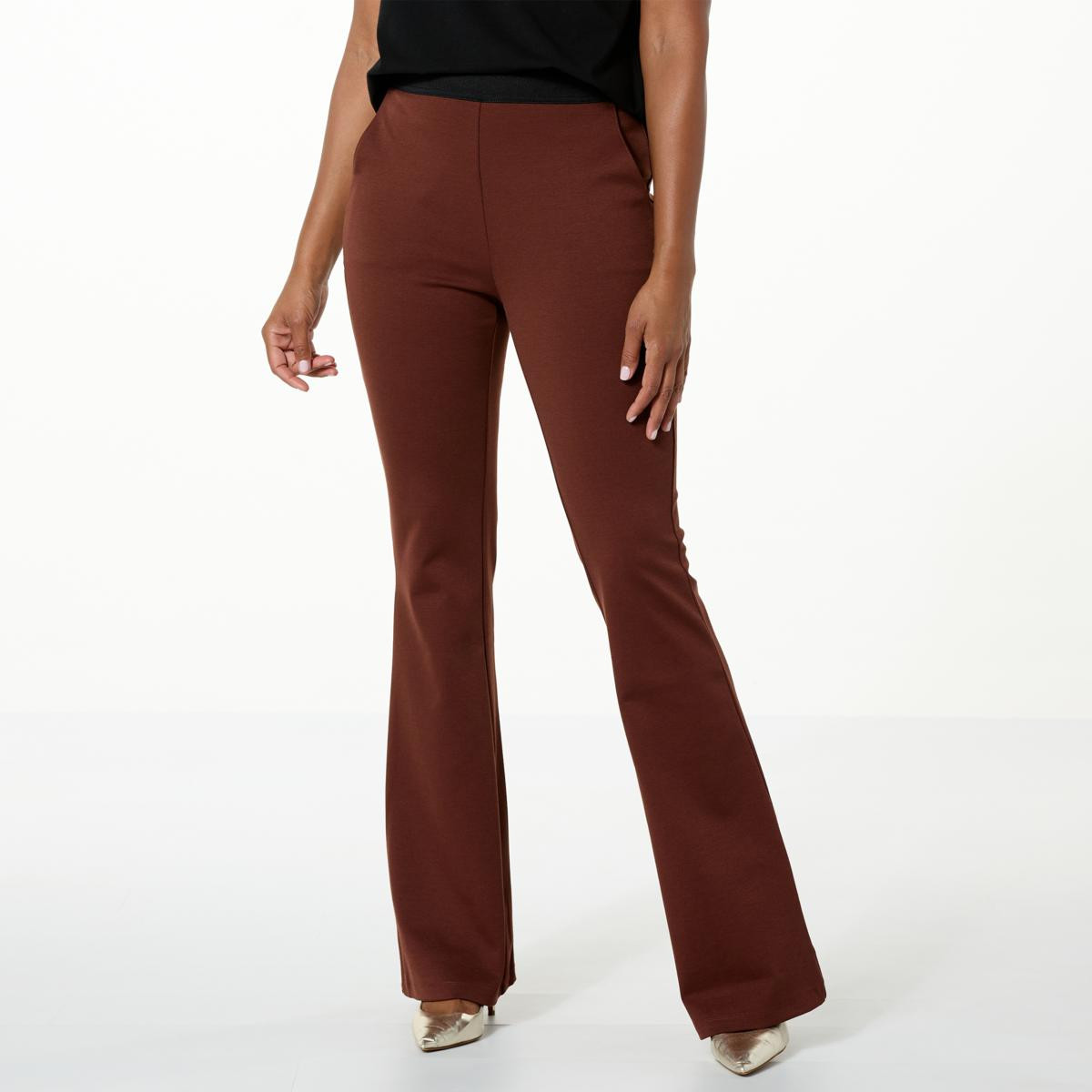 DG2 by Diane Gilman Ponte Knit Pull-On High Rise Flare Pant

                 - 838-356 | HSN