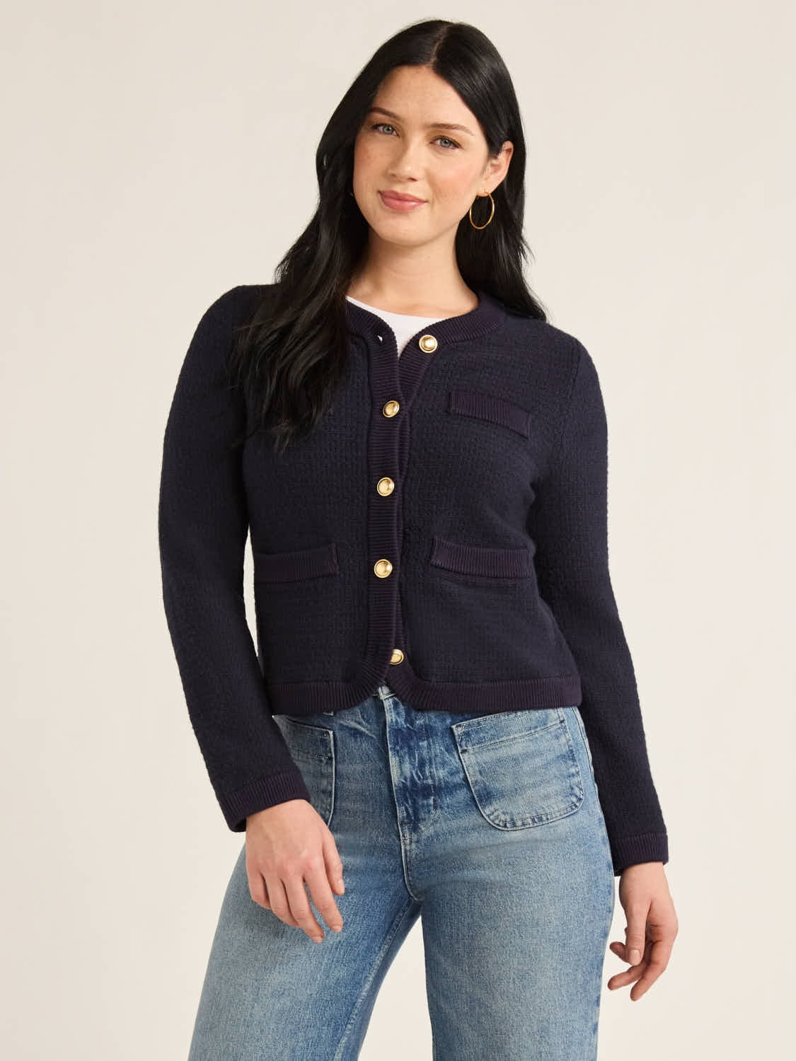 Free Assembly Women’s and Women 's Plus Welt Pocket Cardigan Sweater, Lightweight, Sizes XS-4X | Walmart (US)