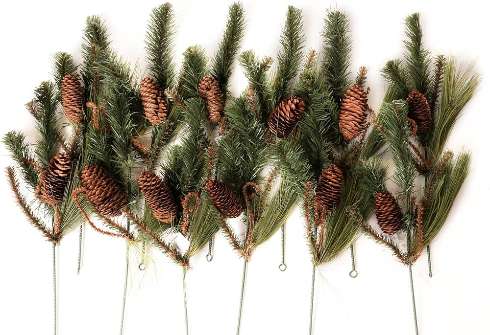 CraftMore Set of 12 Wild Wood Pine Picks | Amazon (US)