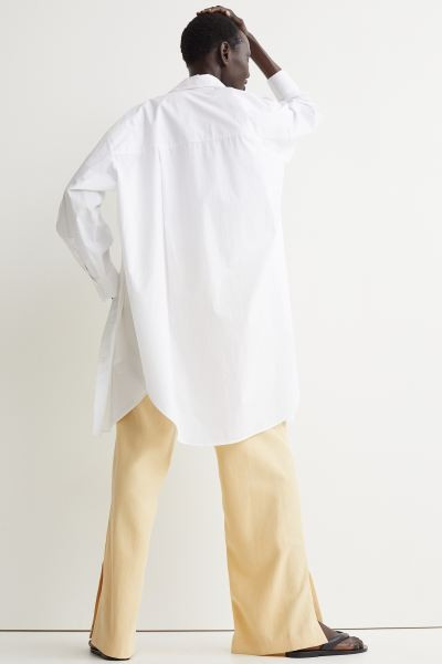 Long Cotton Shirt | H&M (US + CA)