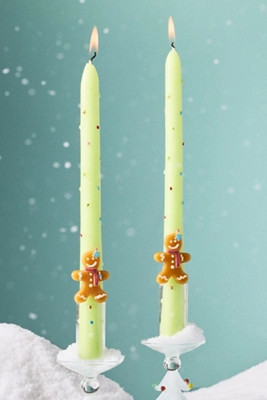 Festive Icon Taper Candles, Set of 2 | Anthropologie (US)