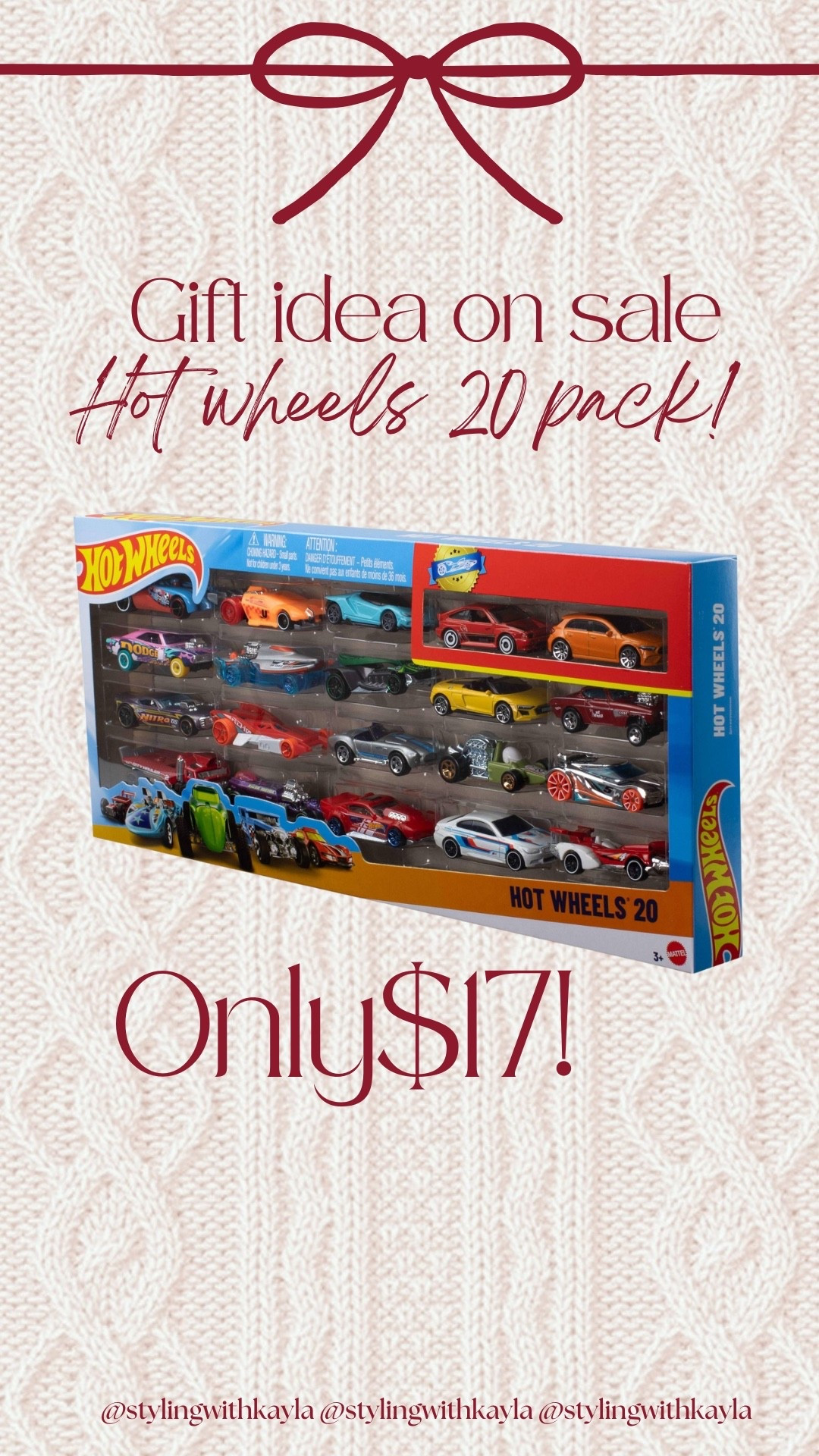 Hot wheels 20 pack on sale for $17! 

#LTKGiftGuide #LTKKids #LTKSaleAlert