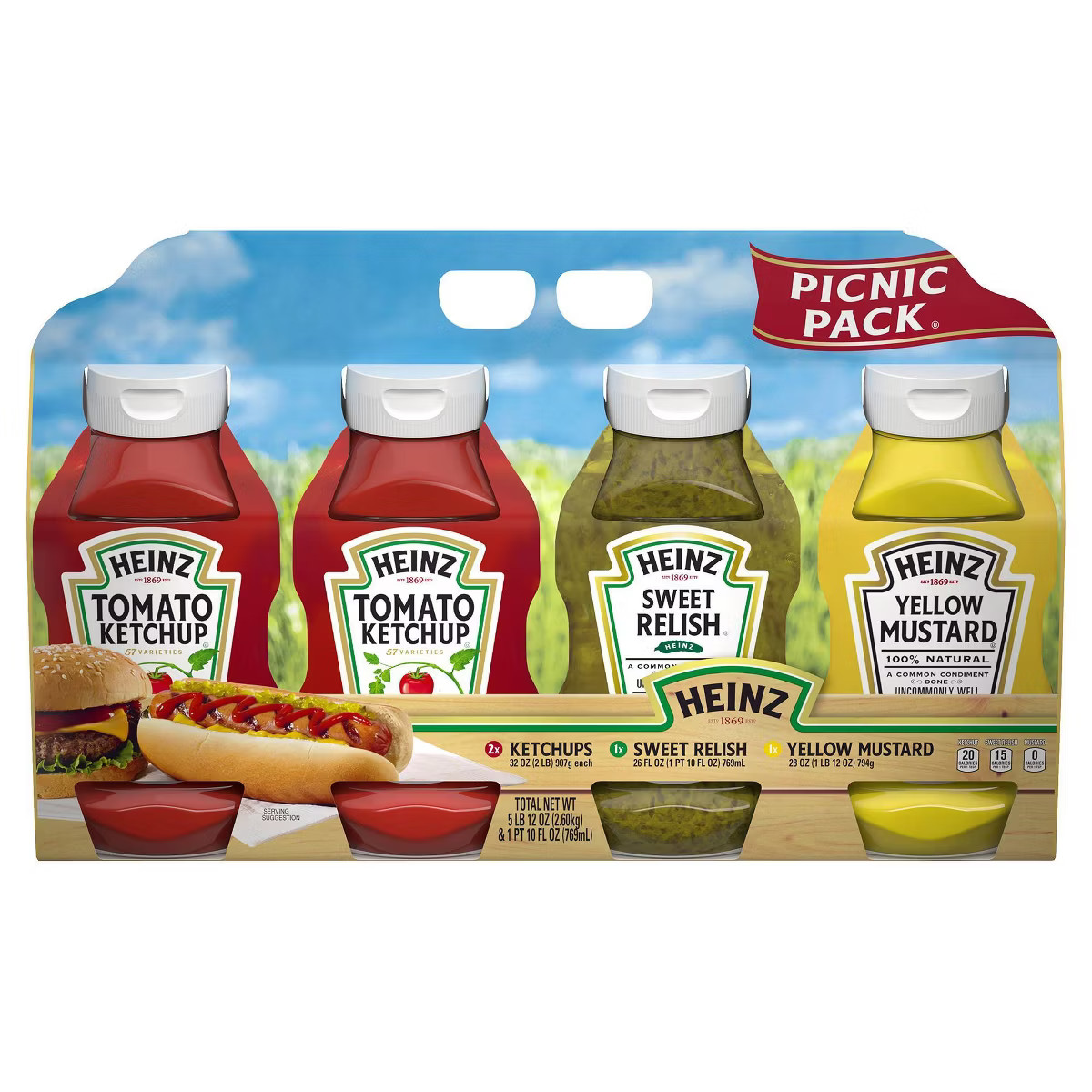 HEINZ Ketchup, Mustard & Relish Picnic Pack- 4pk | Target