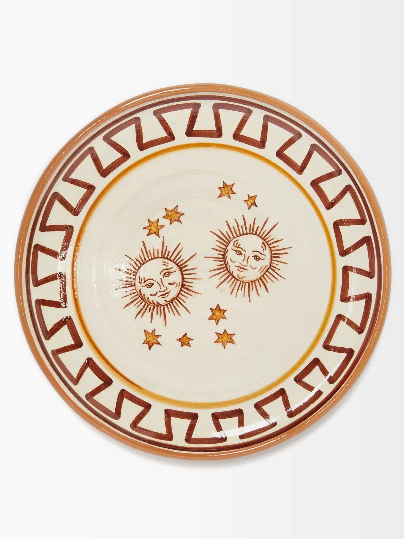 Gemini hand-painted ceramic plate | Matches (US)