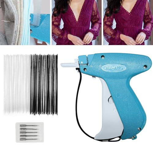 Tagging Gun Kit, Fine Stitch Tagging Gun for Clothing Mini Stitch Gun for Clothes Sewing Quilting Hemming Quick Stitch Tag Gun with 6 Needle, 500 Black & 500 White Micro Fasteners | Amazon (US)