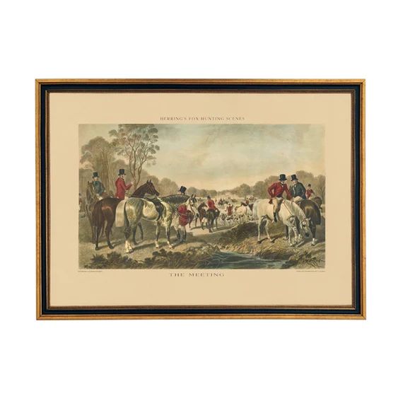 J.F. Herring the Meeting Fox Hunting Scene cir. | Etsy | Etsy (US)