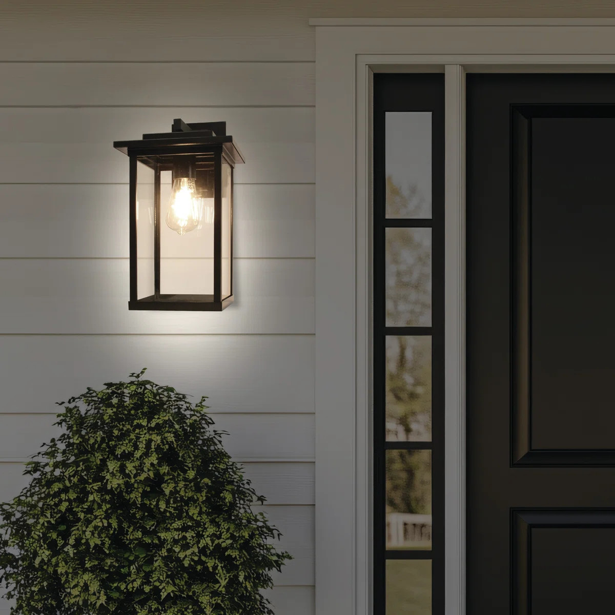 Mayer Maxlite Outdoor Wall Light, Full Box Style, Black Finish, E26 Base Socket, Exterior Wall La... | Wayfair North America