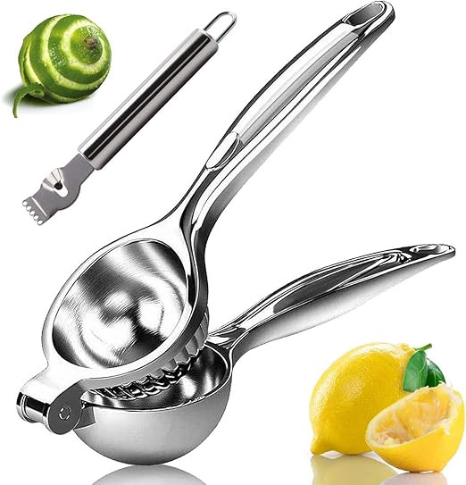 Lemon Squeezer, Lemon Squeezer Juicer, Citrus Juicer Handheld, Metal Lemon Hand Press, Lime Squee... | Amazon (US)