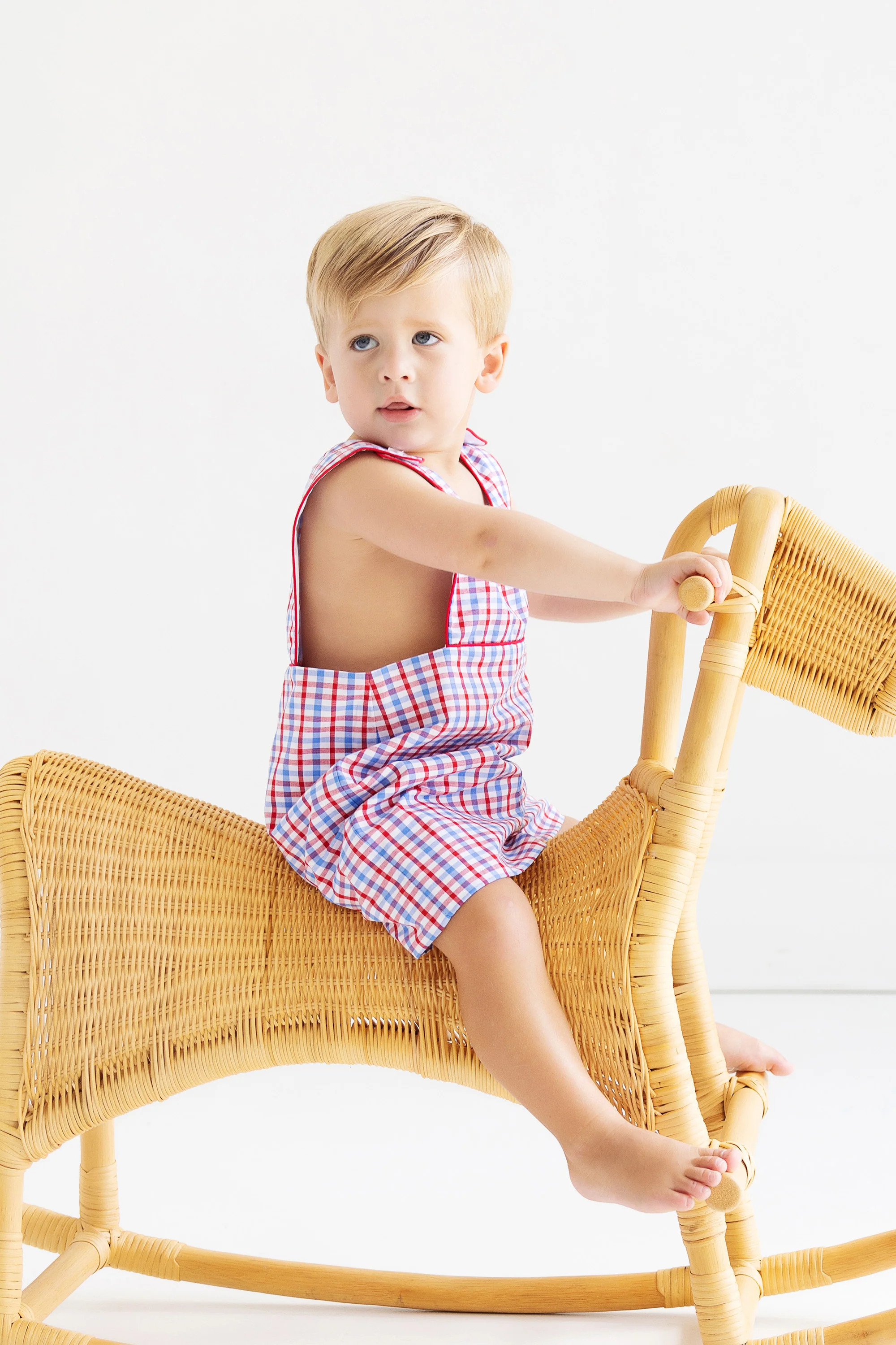 John Fitzgerald Jon Jon - Provincetown Plaid with Richmond Red | The Beaufort Bonnet Company