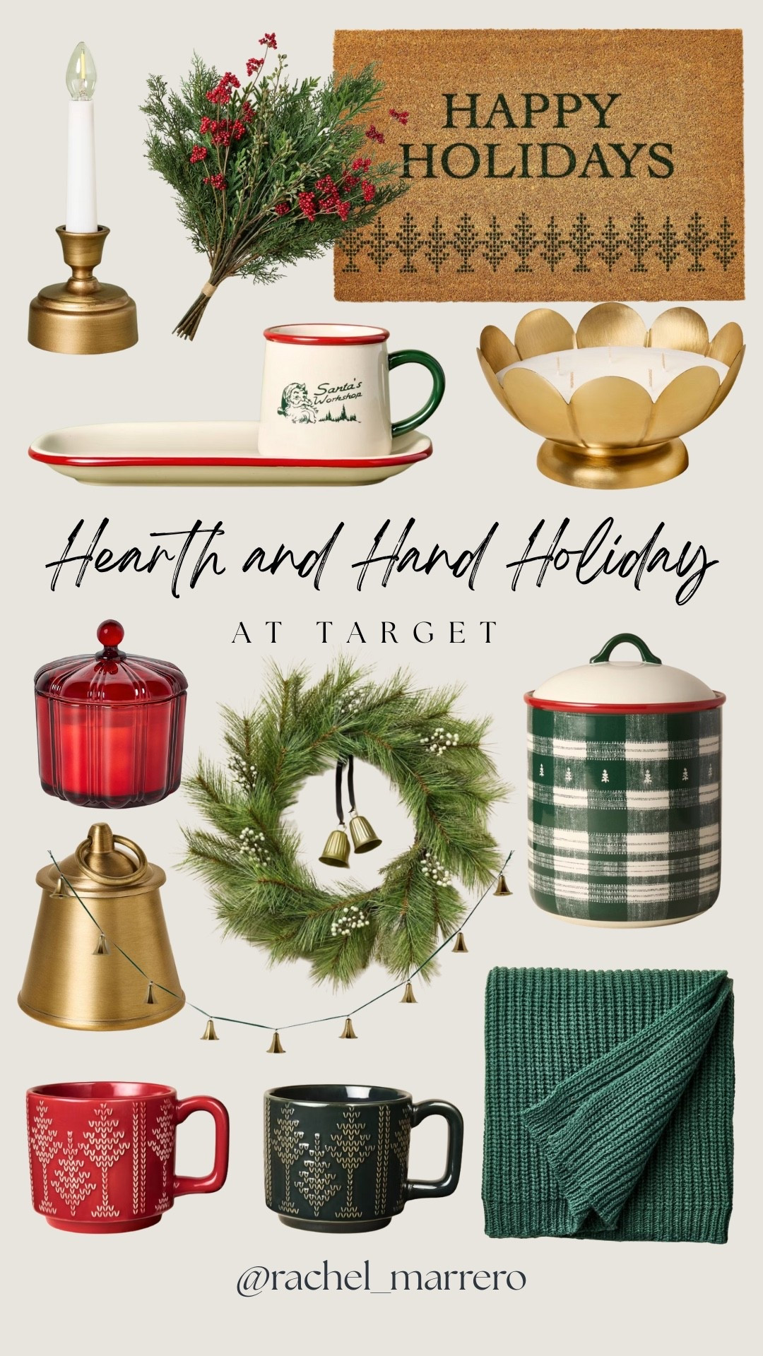 Hearth and hand by Joanna Gaines holiday collection at target! 


Christmas decor, wreath, green, red, gold, neutral, tray, candle, throw, holiday home, bell garland, cookie jar 

#LTKStyleTip #LTKSeasonal #LTKHome